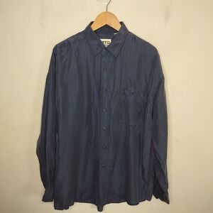 MTO Silk Shirt Black Long Sleeve Button Up
